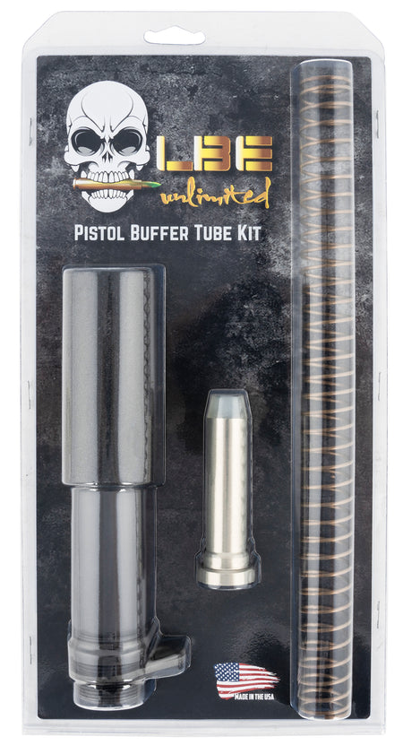 LBE Unlimited Gray Pistol Buffer Tube Kit AR-Platform PBUFKTCG