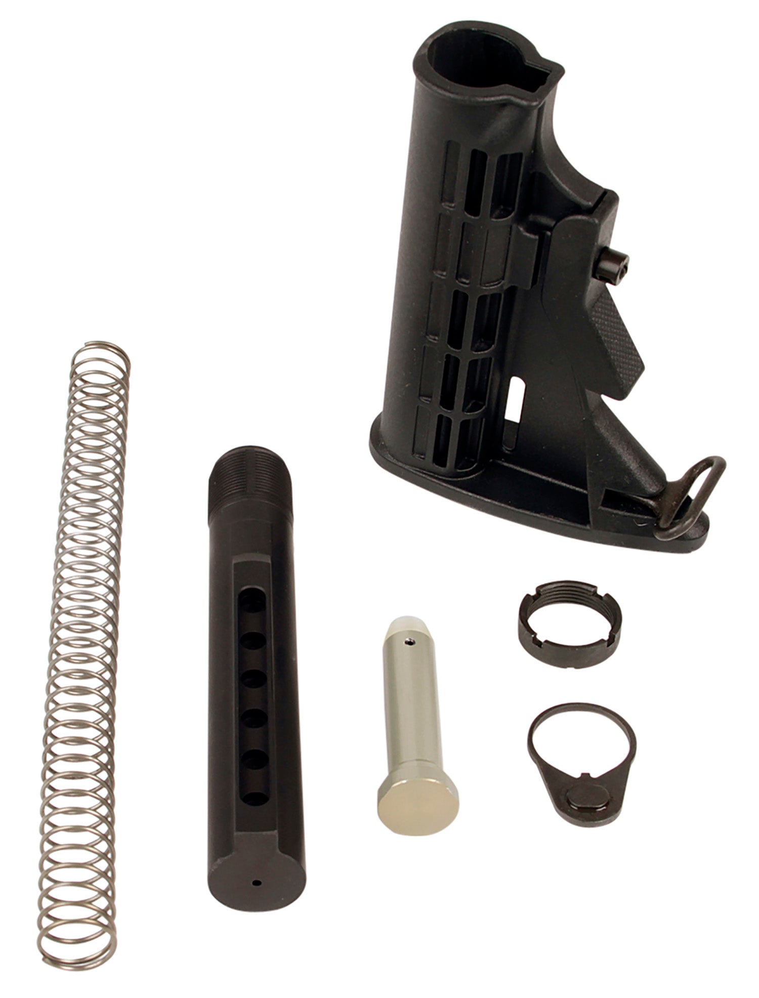 LBE Unlimited Black Synthetic 6 Position Mil-Spec Stock Kit for AR-15