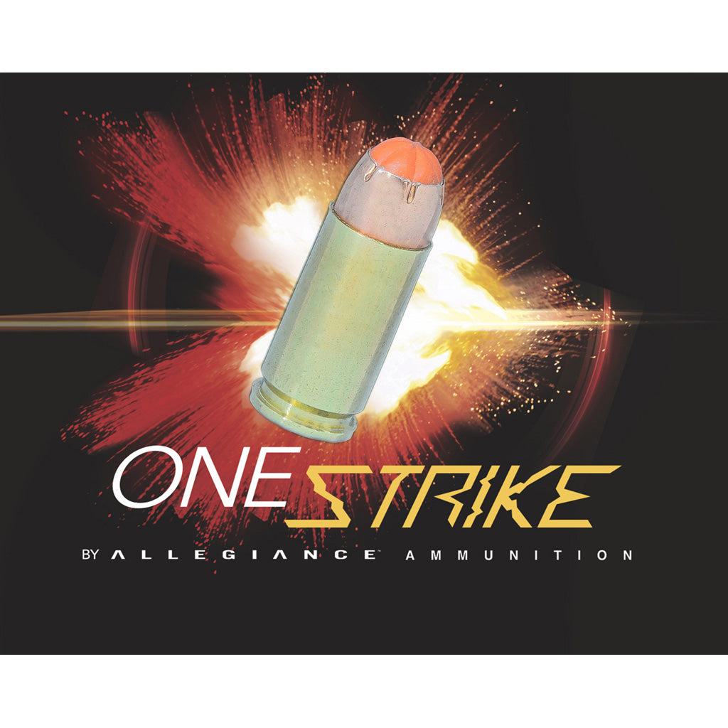 Allegiance 9mm Luger / Parabellum OneStrike 90 grain Ballistic Tip Round Nose ammunition