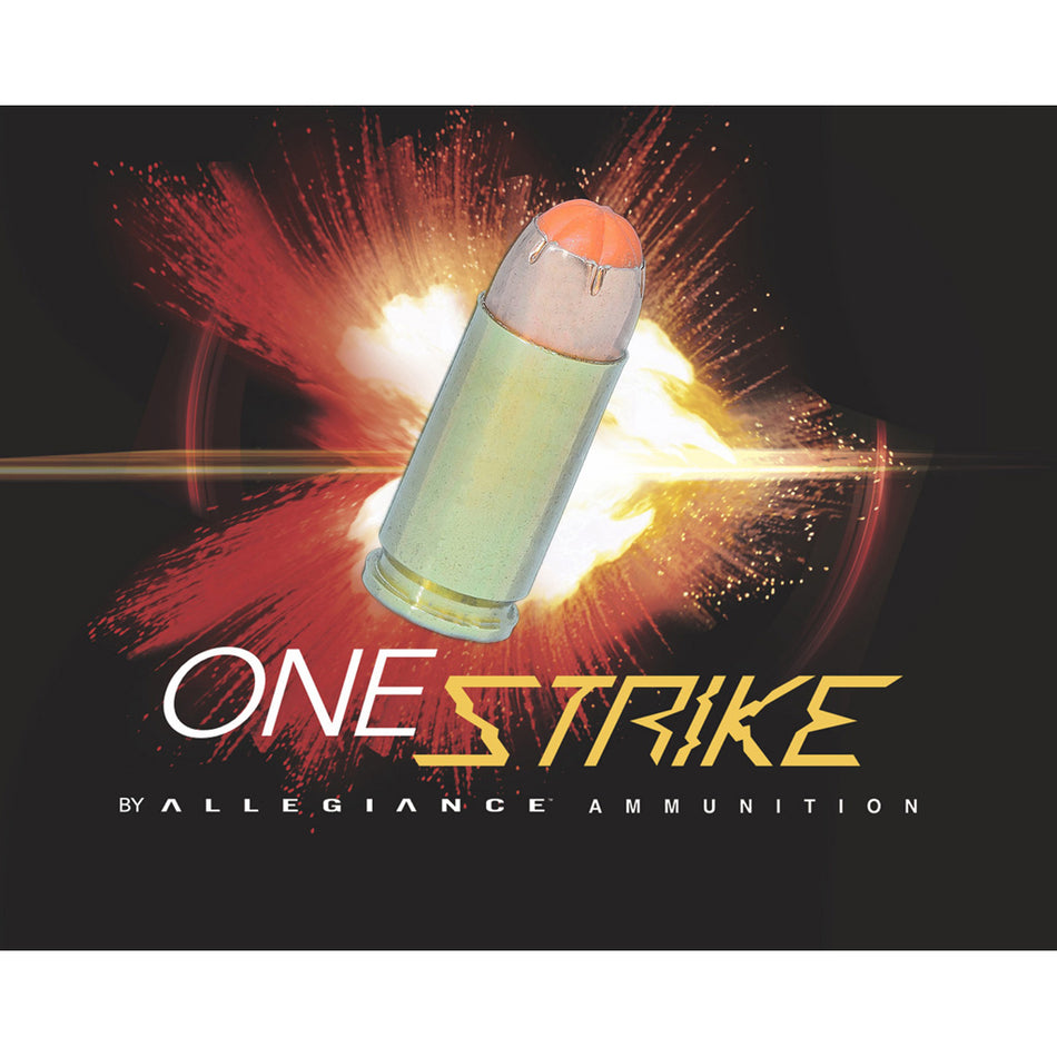 Allegiance 9mm Luger / Parabellum OneStrike 90 grain Ballistic Tip Round Nose ammunition