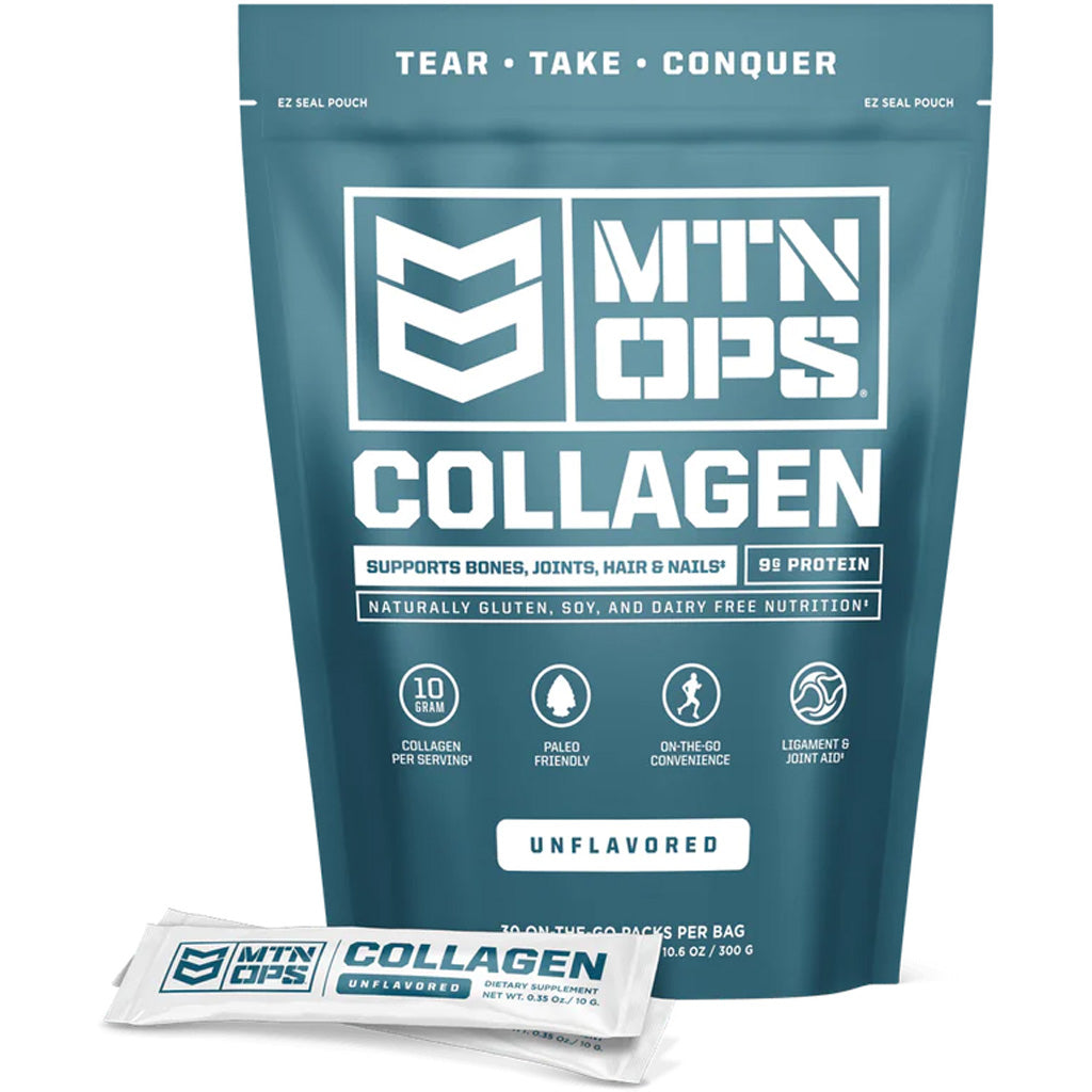 MTN OPS Collagen Protein Powder Unflavored Trail Packs 30 Pack