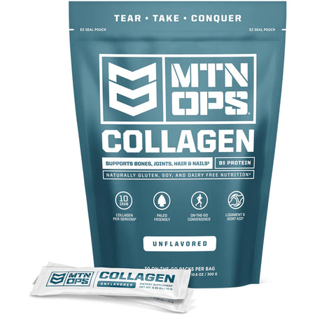 MTN OPS Collagen Protein Powder Unflavored Trail Packs 30 Pack
