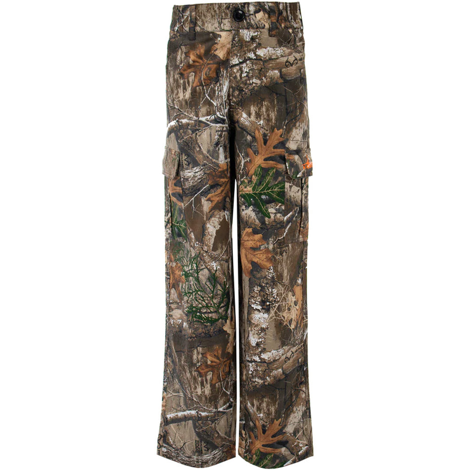 Habit Bear Cave Youth Camo 6 Pocket Hunting Pant Realtree Edge Medium
