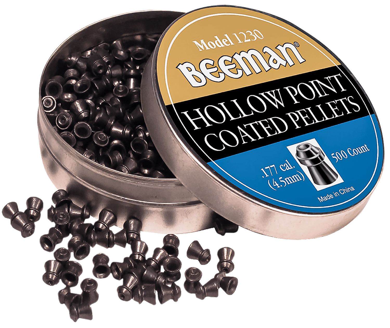 Beeman 1230 .177 Hollow Point Coated Lead Pellets 500/Tin