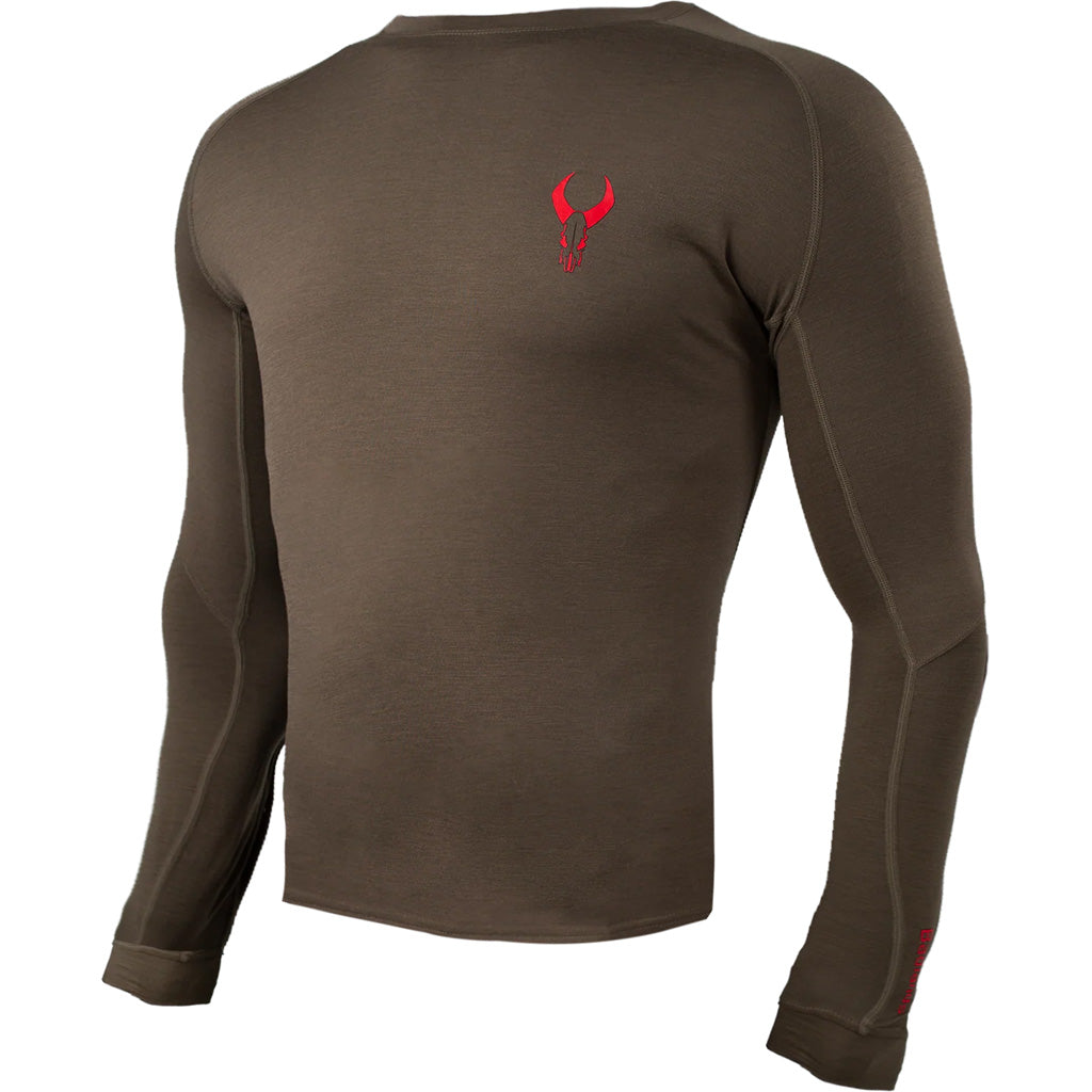 Badlands Pecora 150g Merino Wool Base Layer Crew MUD Large