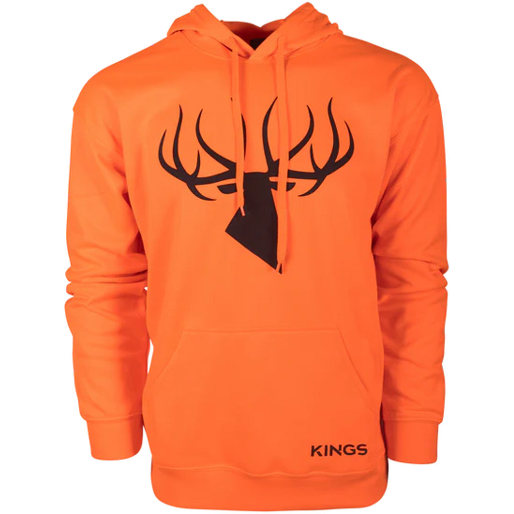 Kings Poly Hoodie in Blaze Orange, Size Medium