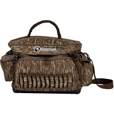 Cupped Waterfowl Floating Blind Bag in Mossy Oak Bottomland Large
