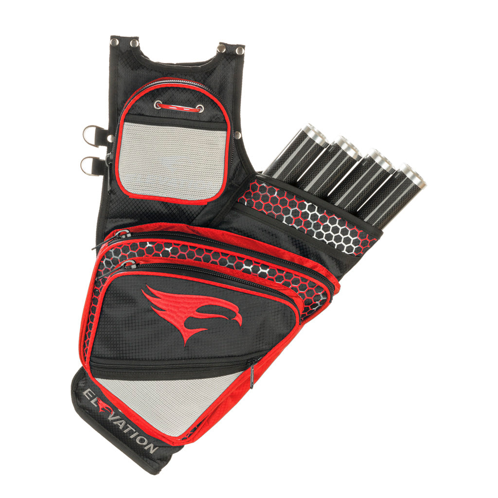 Elevation Adrenalin Right-Hand Quiver in Black/Red
