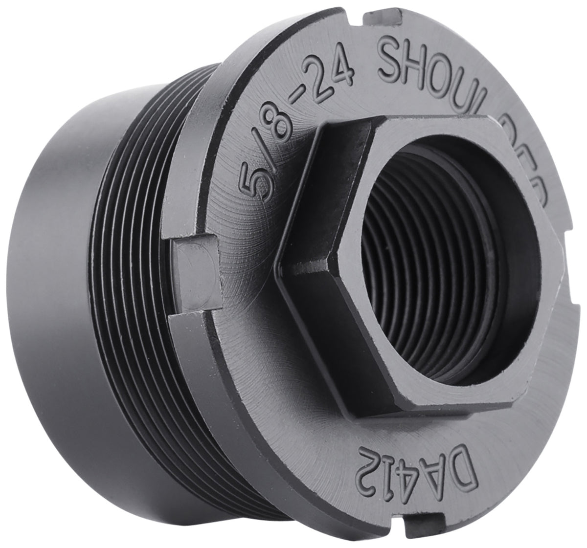 Dead Air DA412 5/8"-24 tpi Fixed Mount for Ghost-M or Pyro Silencers Black Finish