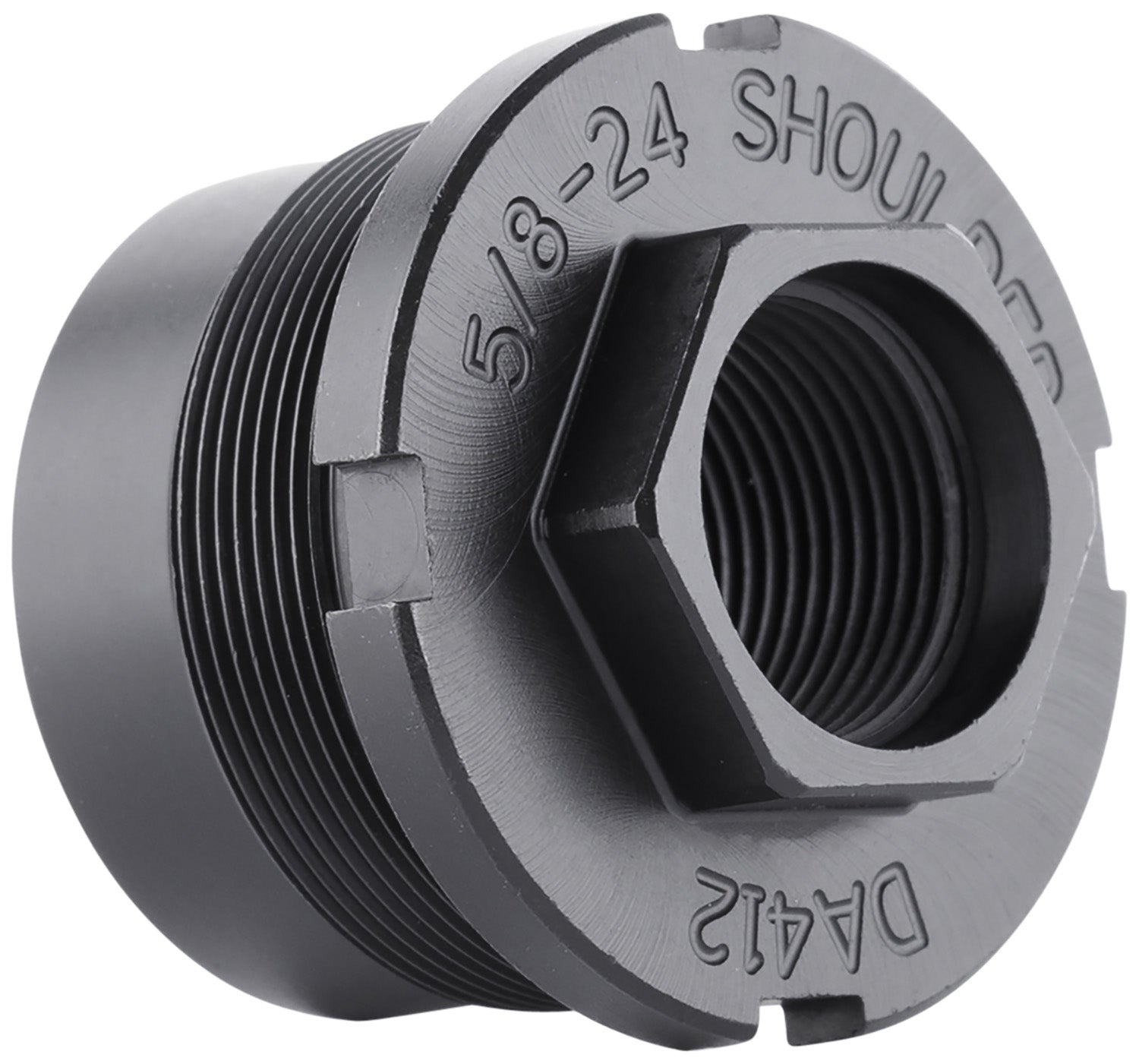 Dead Air DA412 5/8"-24 tpi Fixed Mount for Ghost-M or Pyro Silencers Black Finish