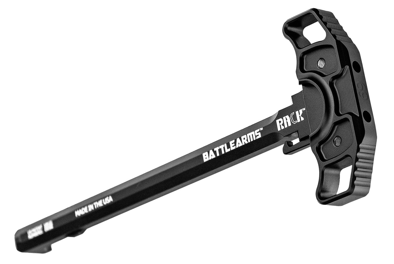 Battle Arms Development RACK15 Black Anodized Ambidextrous Charging Handle for AR-15 7075 T-6 Aluminum