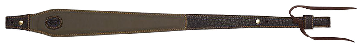 Browning Laredo Cotton Canvas Embossed Leather Rifle Sling - Olive