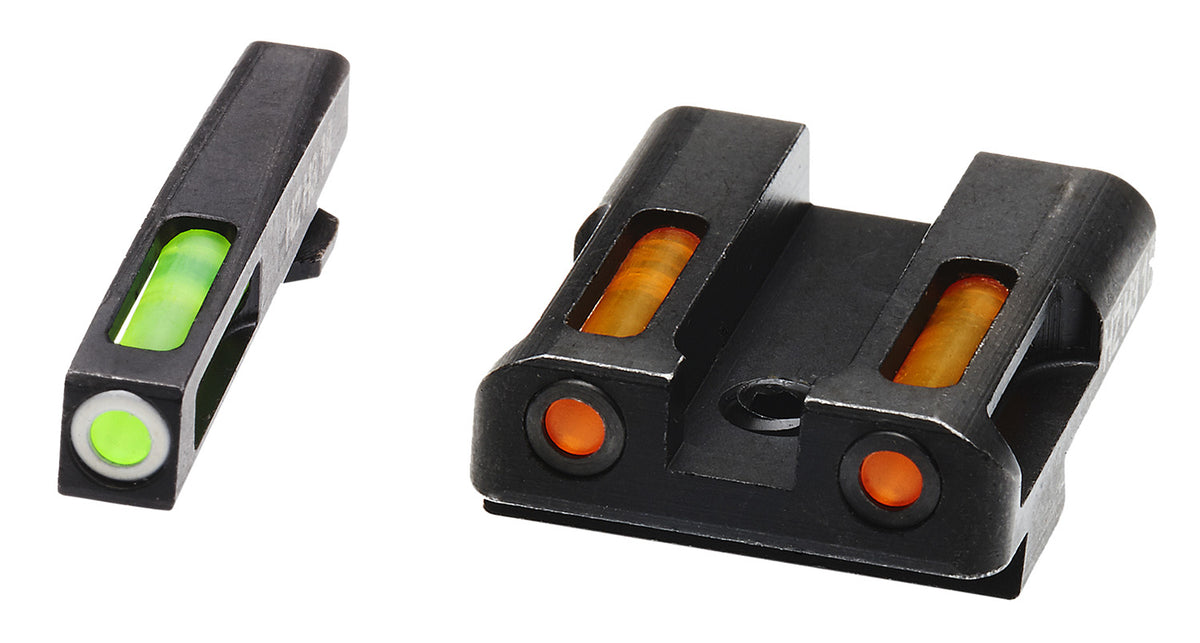 HiViz GLN425 Glock LiteWave H3 Day/Night Sight Set - Green Tritium Front & Orange Fiber Optic Rear