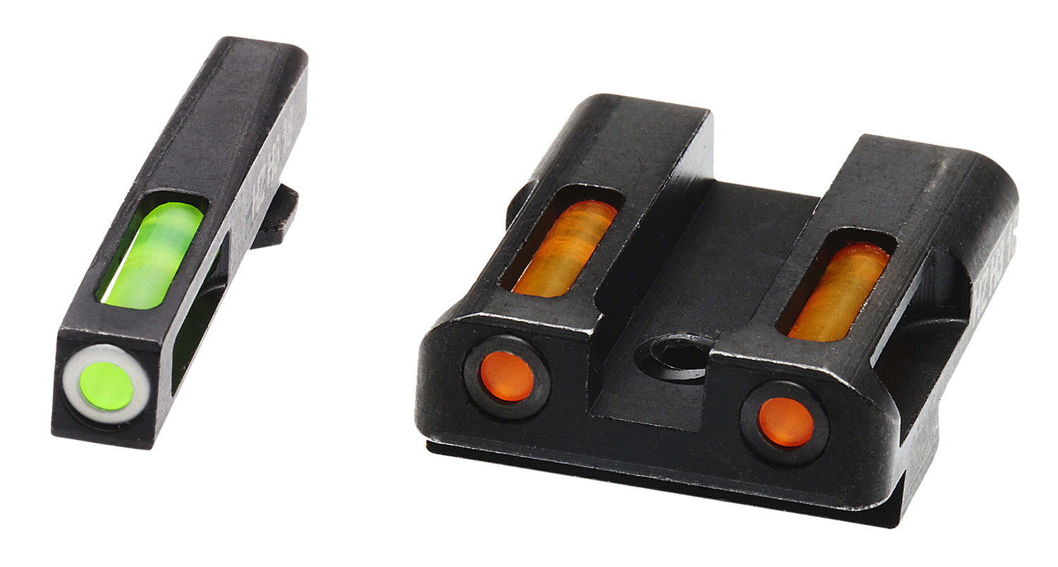 HiViz GLN425 Glock LiteWave H3 Day/Night Sight Set - Green Tritium Front & Orange Fiber Optic Rear