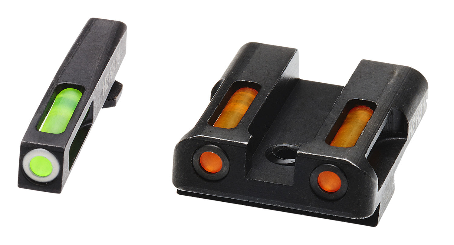 HiViz GLN429 Glock LiteWave H3 Day/Night Sight Set for .45/10mm - White Outline Tritium Front, Orange Rear
