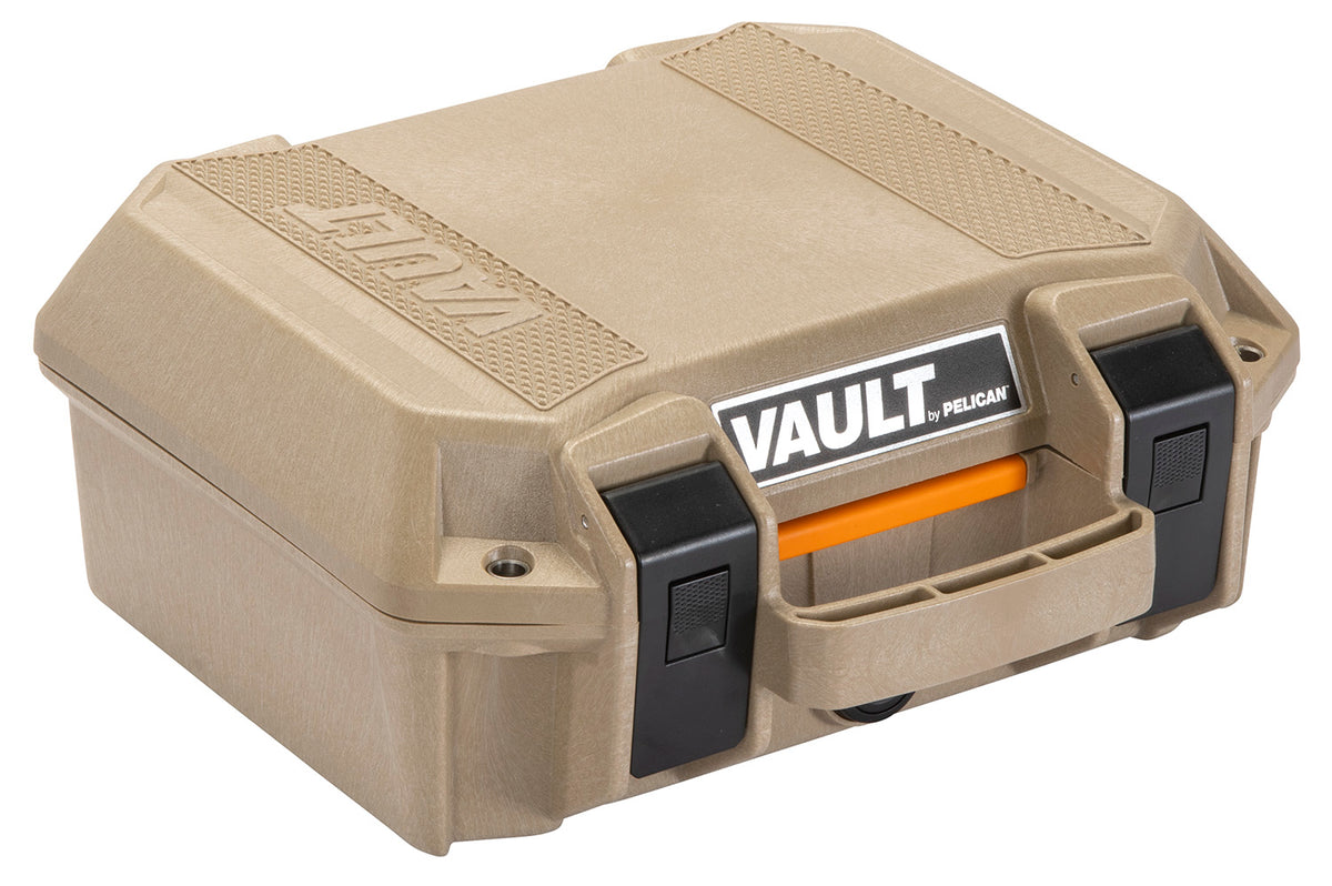 Pelican VCV100 Vault Small Case Tan Polymer Handgun Storage Dustproof