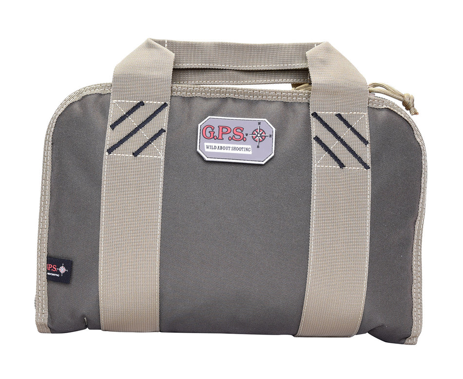 GPS Bags Double Pistol Case Rifle Green Nylon, Visual ID System, Accessory Pockets, Holds 1-2 Handguns