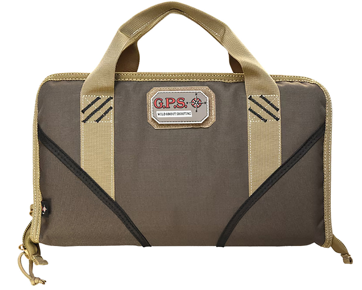 GPS Bags Memory Foam Large Pistol Case Black Finish, Maximum Protection, Lockable Zippers, 1 Handgun