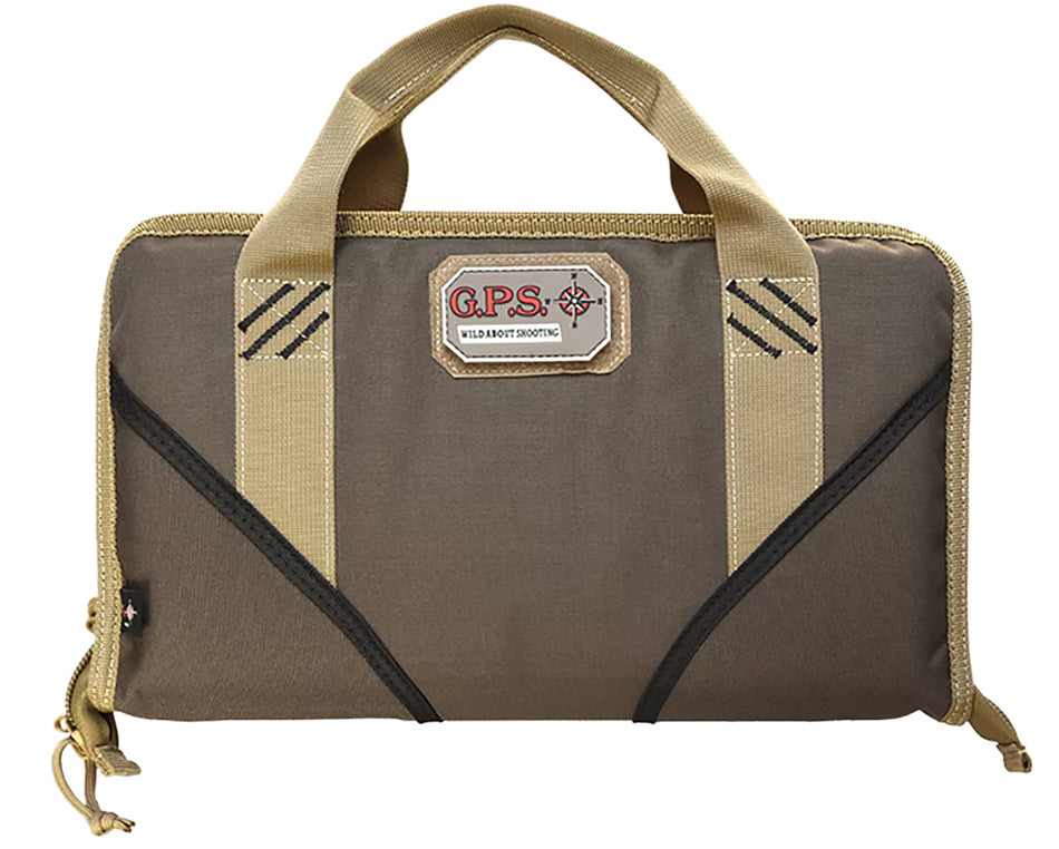 GPS Bags Memory Foam Large Pistol Case Black Finish, Maximum Protection, Lockable Zippers, 1 Handgun