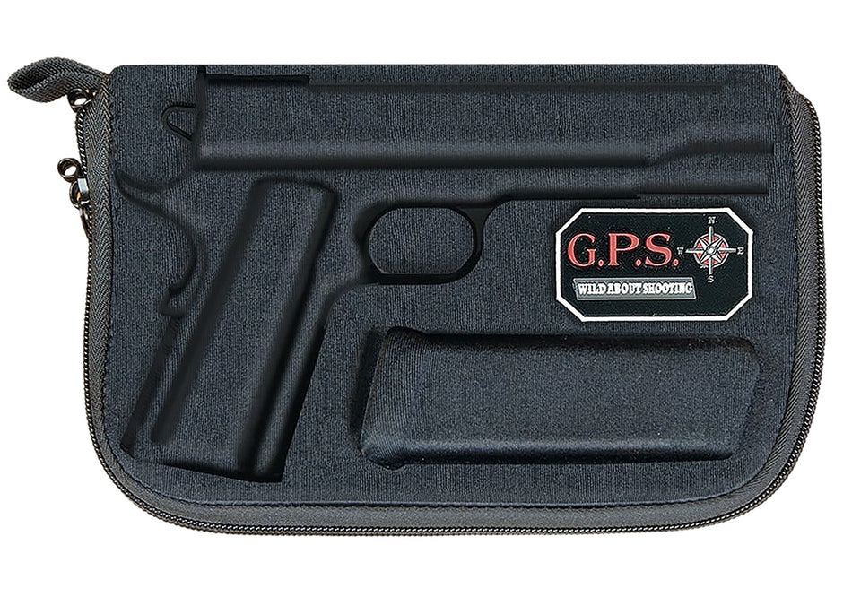 GPS Bags 907PC Molded Pistol Case Black, Lockable Zippers, Fits Glock 17/19/22/23/26/27, Holds 1 Handgun