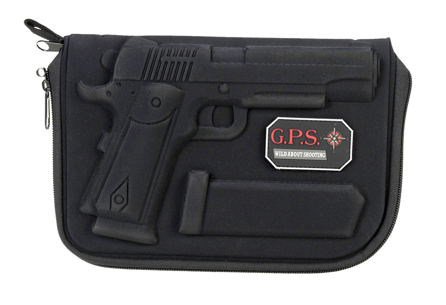GPS Bags 908PC Molded Pistol Case Black, Lockable Zippers, Precision Fit for 1911 and Compatible Clones