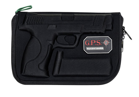 GPS Bags 912PC Molded Pistol Case Black, Precision Fit for S&W M&P Full-Size/Compact, Lockable Zippers