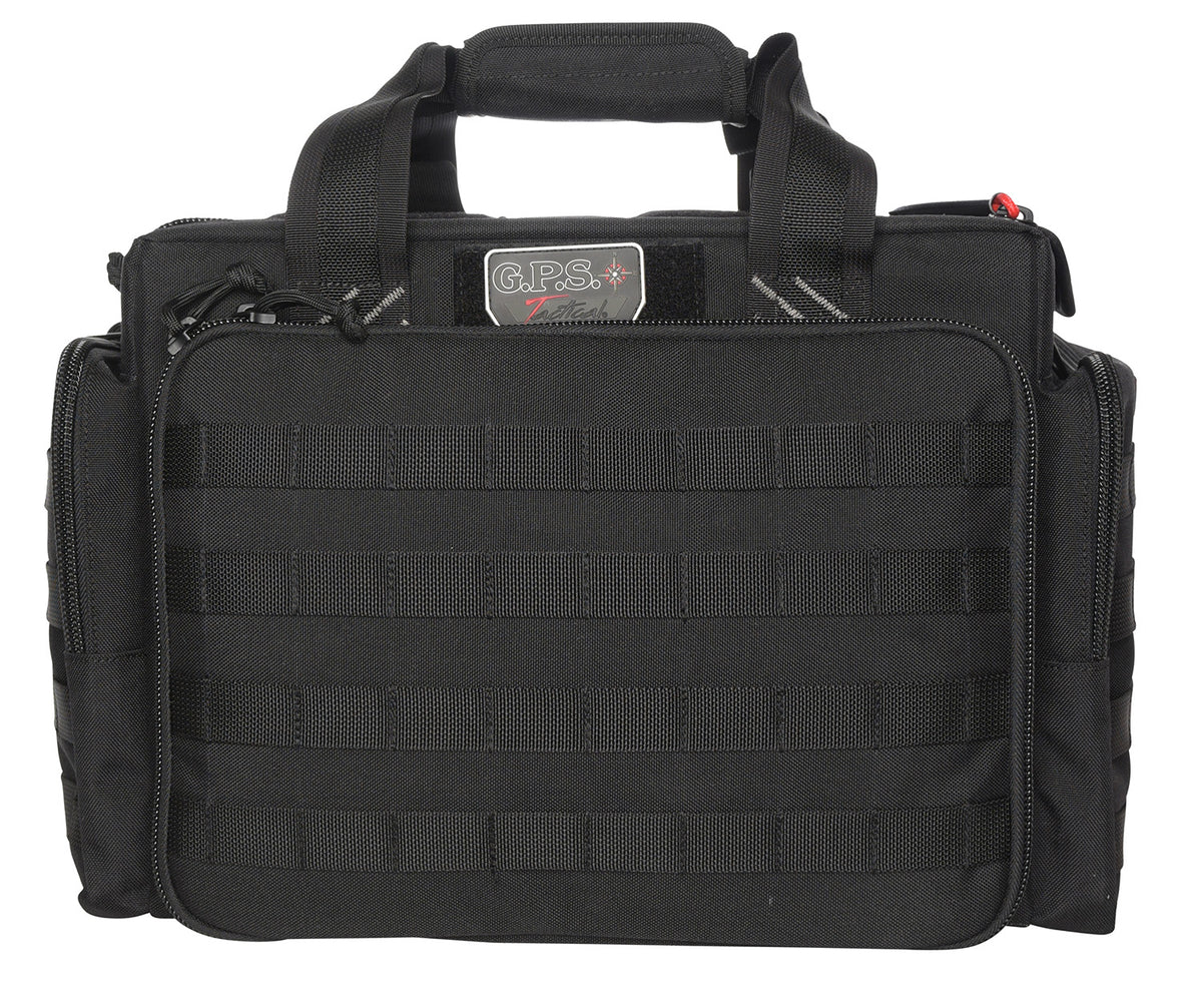 GPS Bags GPST1714LRB 1000D Nylon Tactical Range Bag Black with Foam Cradle, Handgun Sleeve & Ammo Cups