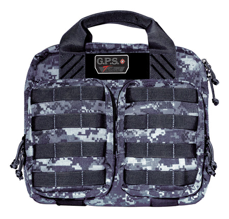 GPS Bags T1413PCG 1000D Nylon Tactical Double +2 Pistol Case Digital Gray with Lockable YKK Zippers