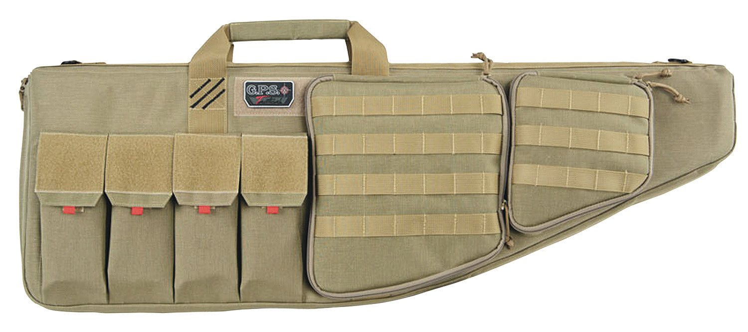 GPS Bags T35ART Tactical AR Weapons Case Tan 35" 1000D Nylon with Lockable Zippers & Storage Pockets