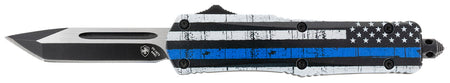 Templar Knife Gen II Back The Blue SBTB231 Small 2.69" OTF Tanto Plain 440C SS Blade 4.31" Aluminum Handle