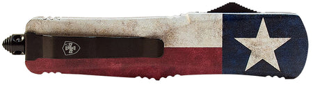 Templar Knife Gen II Captain LCAP331 Large 3.50" OTF Drop Point Plain 440C SS Blade 5.25" Red White Blue Handle