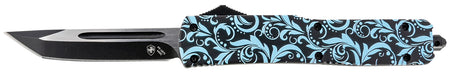Templar Knife Gen II Maiden Teal Slim 3.43" OTF Tanto Plain 440C Stonewashed Blade, Teal Aluminum Handle & Glass Breaker