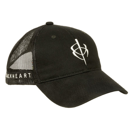 BlackHeart Black Mesh Snapback Hat One Size