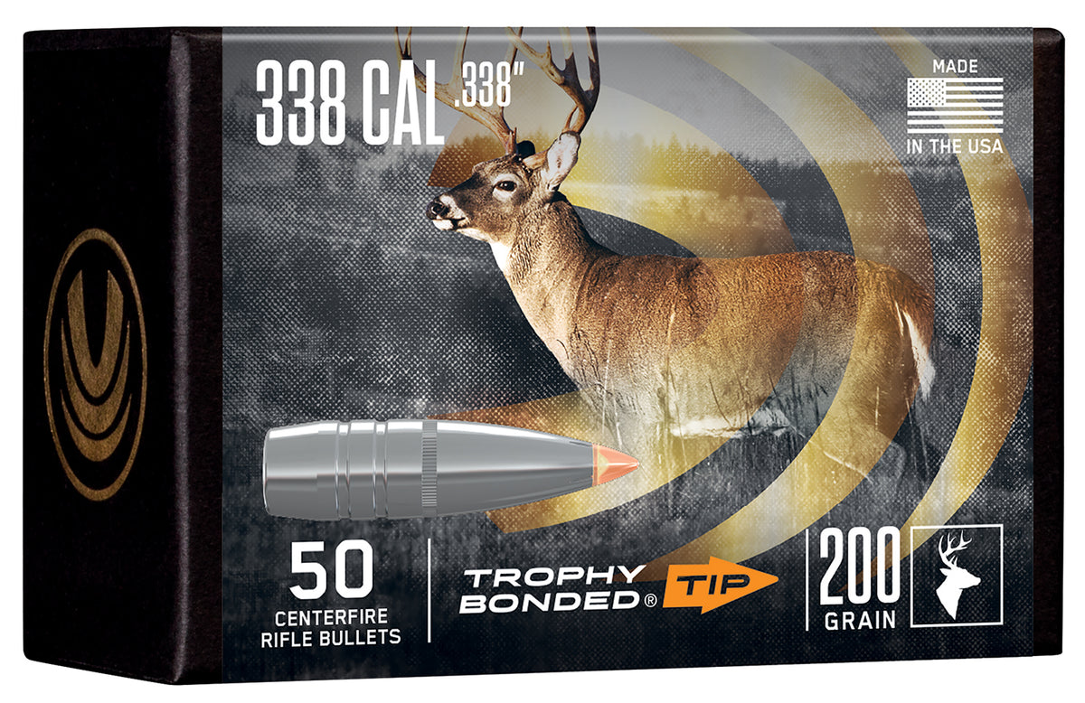 Federal PB338TT200 Trophy Bonded Tip 338 Cal 200gr Reloading Bullets Box of 50