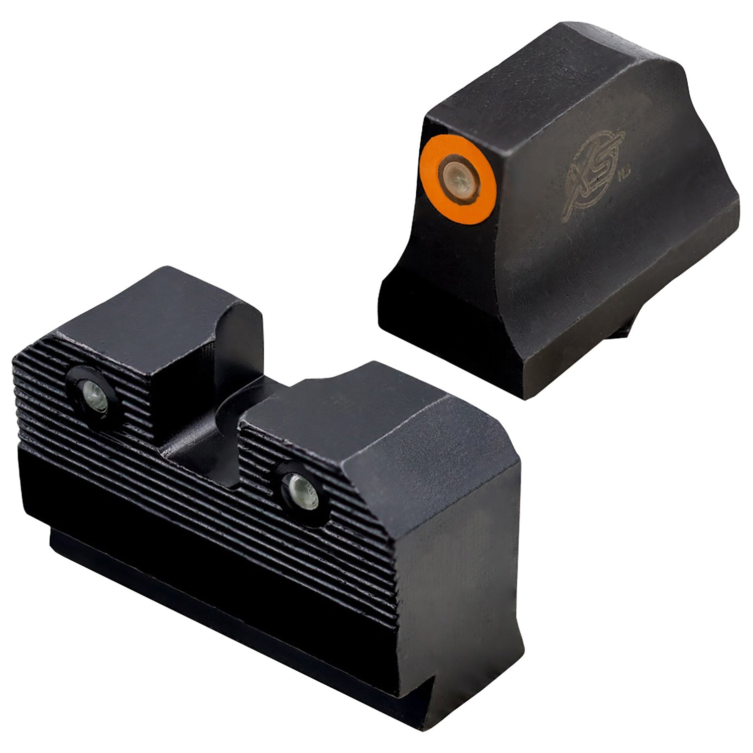 XS R3D Glock Suppressor Height Night Sights - Green Tritium Orange Outline Front & Green Tritium Rear Sight