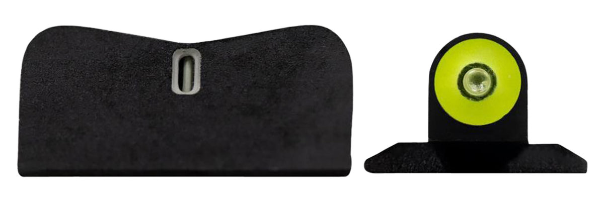 XS DXT2 Big Dot Night Sights Smith and Wesson Green Tritium Yellow Front White Outline Bar Rear SW0036P5Y