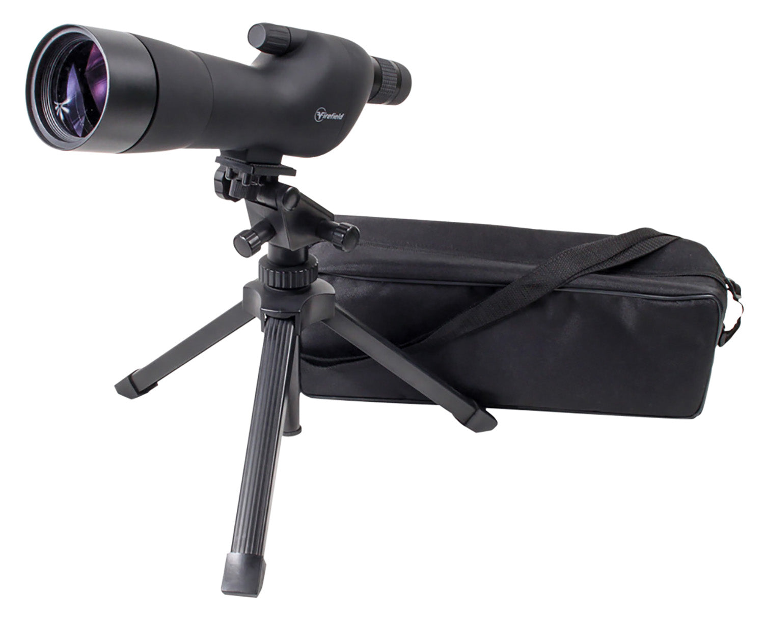 Firefield FF11018K Spotting Scope 20-60x 60mm Angled Body Rubber Armor Kit with Tripod