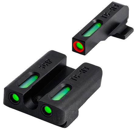 TruGlo TG13SG4A TFX Day/Night Sight Set White Outline Front Sight & Green Fiber Optic Tritium Rear Sight