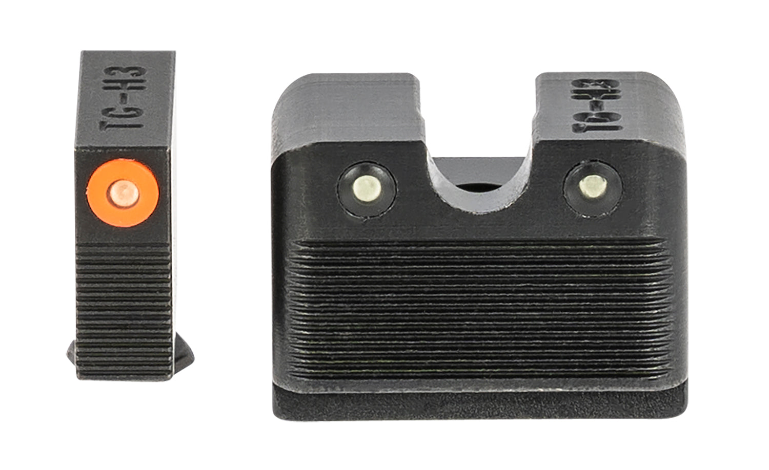 TruGlo TG231G2MC Tritium Pro Day/Night Handgun Sight Set Orange Outline Front & Green Tritium Rear