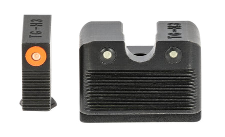 TruGlo TG231G2MC Tritium Pro Day/Night Handgun Sight Set Orange Outline Front & Green Tritium Rear