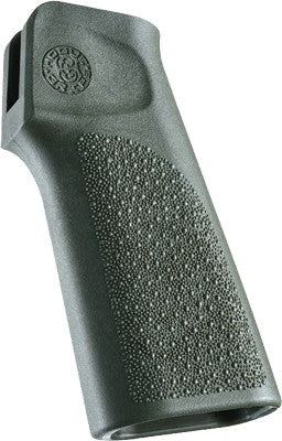 Hogue AR-15 15-Degree Vertical No Finger Groove Polymer Grip OD Green