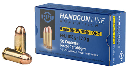 Prvi Partizan  Full Metal Jacket 108 Grain 9mm Browning Long 1148 fps 8605003813309
