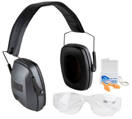 Safariland 1348650 Impulse Range Kit with Earmuffs, Foam Earplugs and HD Flex Glasses