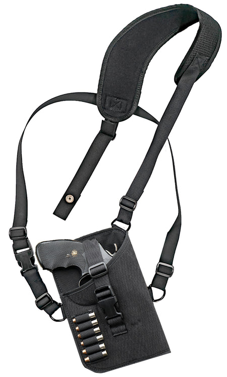 GrovTec GTHL15102R Trail Pack Black Nylon Shoulder Harness Holster Fits Medium/Large DA Revolver 3-4" Barrel RH