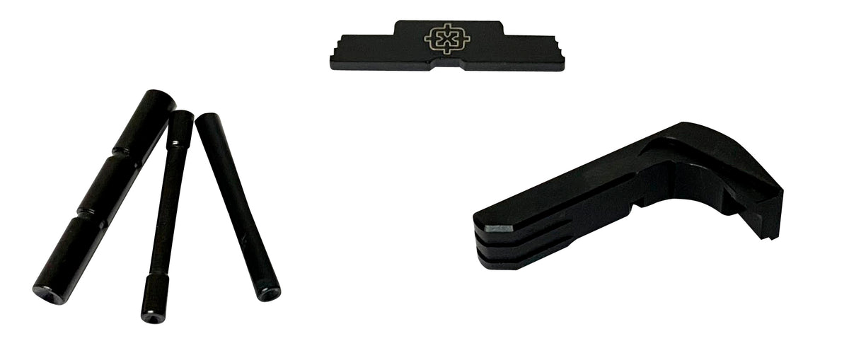 Cross Armory Glock Gen5 Extended Pin/Mag Catch/Slide Lock Kit Black Steel