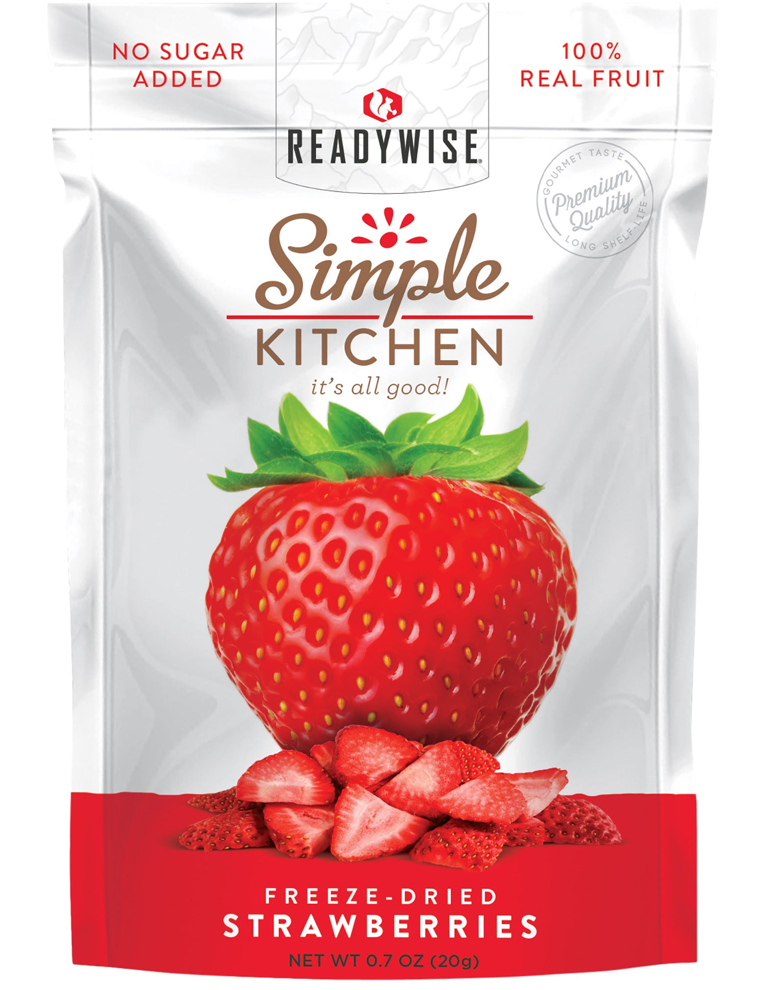Simple Kitchen Freeze-Dried Strawberry Snack Pouch 1 Serving 6 Per Case