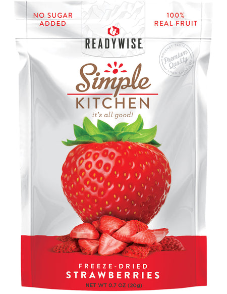 Simple Kitchen Freeze-Dried Strawberry Snack Pouch 1 Serving 6 Per Case