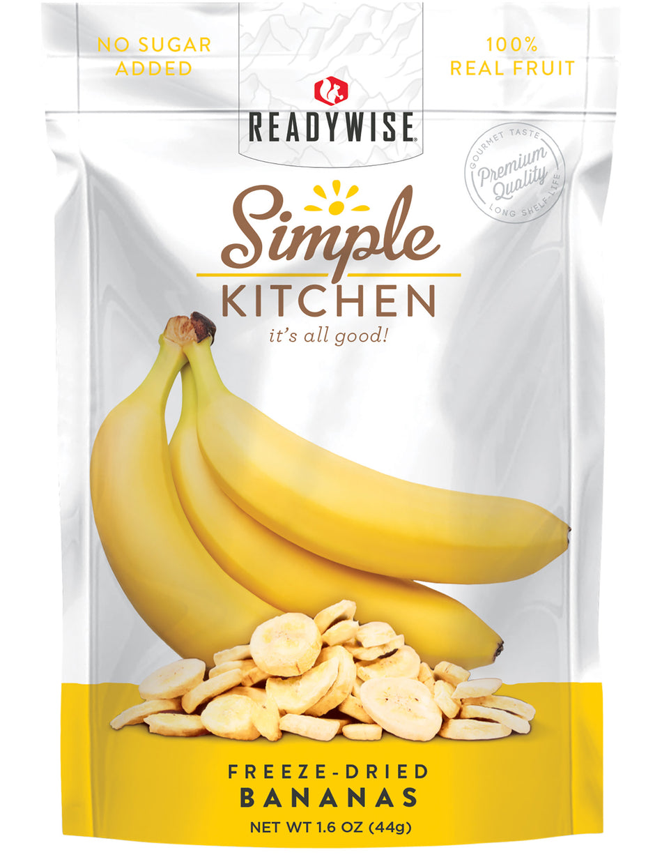 Simple Kitchen Freeze-Dried Bananas Snack Pouch 1 Serving 6 Per Case