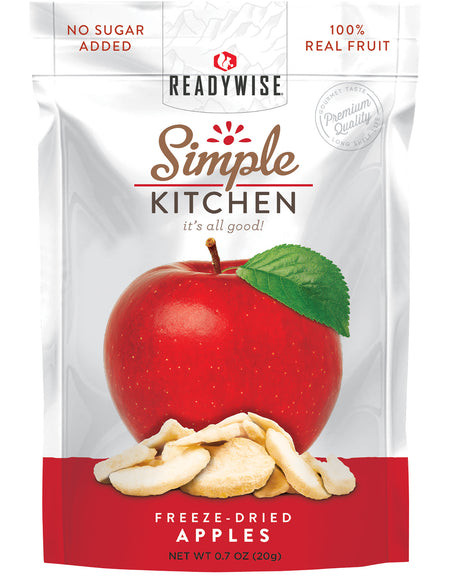 ReadyWise SK05910 Sweet Apples Freeze Dried Fruit Snack 1-Serving Pouches 6 Per Case