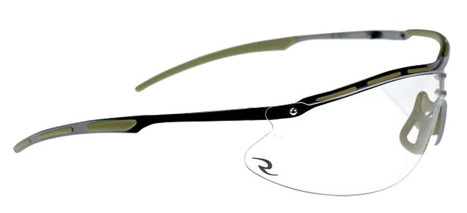 Radians Bravo CSB1011CS Clear Polycarbonate Lens Ballistic Shooting Glasses Black Frame